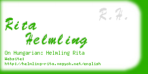 rita helmling business card